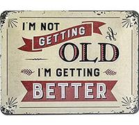 Nostalgic-Art Targa Vintage I'm Not Getting Old - Idea Regalo per i nostalgici, in Metallo, Multicolore, 15 x 20 cm