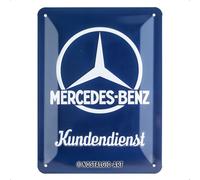 Nostalgic-Art Targa Vintage Mercedes-Benz - Kundendienst - Idea regalo per amanti di accessori per auto, in metallo, Design retro, 15 x 20 cm