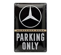 Nostalgic-Art Targa Vintage Mercedes-Benz - Parking Only - Idea regalo per amanti di accessori per auto, in metallo, Design retro, 30 x 40 cm