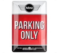 Nostalgic-Art Targa Vintage Mini - Parking Only Red - Idea Regalo per Amanti di Auto, in Metallo, Design Retro per Decorazione, 20 x 30 cm
