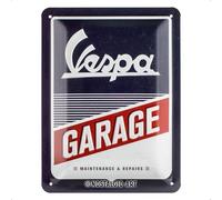 Nostalgic-Art Targa Vintage Vespa - Garage - Idea regalo per amanti degli scooter, in metallo, Design retro per decorazione, 15 x 20 cm