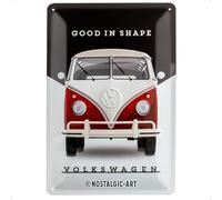 Nostalgic-Art Targa Vintage Volkswagen - Bulli T1 - Good in Shape - Idea Regalo per i Bus VW, Carta, Design Retro per Decorazione, 20 x 30 cm