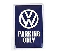 Nostalgic-Art Targa Vintage Volkswagen - VW Parking Only - Idea Regalo per Amanti di Accessori per Auto, in Metallo, Design Retro, 20 x 30 cm