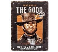 Nostalgic-Art Targhe Vintage Celebrities - The Good Coffee - Idea Regalo per Amanti dei Film, in Metallo, Design Retro per Decorazione, 15 x 20 cm