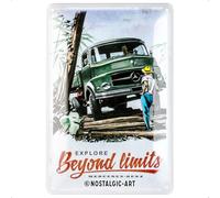 Nostalgic-Art Targhe Vintage, Daimler Truck - Beyond limits - Idea regalo per amanti di auto, in metallo, Design retrò per decorazione, 20 x 30 cm