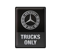 Nostalgic-Art Targhe Vintage, Daimler Truck - Trucks Only - Idea regalo per amanti di auto, in metallo, Design retrò per decorazione, 30 x 40 cm