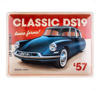 Nostalgic-Art Targhe Vintage, DS - Classic DS19 Berline - Idea regalo per accessori per auto, in metallo, Design retrò per decorazione, 30 x 40 cm