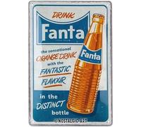 Nostalgic-Art Targhe Vintage, Fanta, Sensational Drink - Idea regalo per accessori da bar, in metallo, Design retrò per decorazione, 20 x 30 cm, 22347