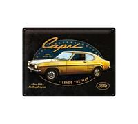Nostalgic-Art Targhe Vintage, Ford Capri - Idea regalo per accessori per auto, in metallo, Design retrò per decorazione, 30 x 40 cm