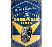 Nostalgic-Art 22267, Goodyear-Super Cushion, Blechschild 20x30 cm Targhe, Metallo, Design Retro per Decorazione, 30 x 0 x 20