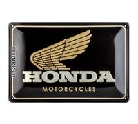 Nostalgic-Art Targhe Vintage, Honda MC - Motorcycles Gold - Idea regalo per biker, in metallo, Design retrò per decorazione, 20 x 30 cm