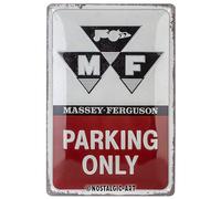 Nostalgic-Art Targhe Vintage, Massey Ferguson - Parking Only - Idea regalo per amanti dei trattori, in metallo, Design retrò per deco, 20 x 30 cm