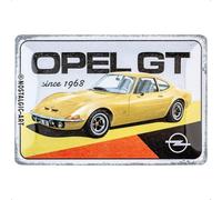 Nostalgic-Art Targhe Vintage Opel - GT Since 1968 - Idea Regalo per Accessori per Auto, in Metallo, Design retrò per Decorazione, 20 x 30 cm