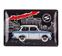 Nostalgic-Art Targhe Vintage TRABANT - Berlin Black - Souvenir & Idea Regalo, in Metallo, Design Retro per Decorazione, 20 x 30 cm