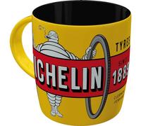 Nostalgic-Art Tazza da caffè, 330 ml, Michelin - Tyres Bibendum Yellow - Idee regalo per amanti di motore, tazza in ceramica, design vintage