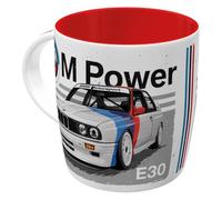 Nostalgic-Art Tazza da caffè retrò, 330 ml, BMW M POWER - Car - Idee regalo per amanti BMW, Official License Product (OLP), tazza in ceramica, design vintage