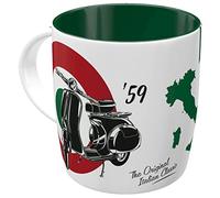 Nostalgic-Art Tazza da caffè retrò, Vespa - The Italian Classic - Idea regalo per amanti degli scooter, Design vintage, 330 ml, in ceramica