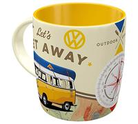 Nostalgic-Art Tazza da caffè retrò Bulli T1 - Let's Get Away - Idea Regalo per i Bus VW, Ceramica, Design Vintage, 1 unità (Confezione da 1)