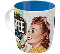 Nostalgic-Art Tazza da caffè retrò Coffee O' Clock - Idea Regalo per Amanti della Nostalgia, Ceramica, Divertente Design Vintage con Detto, 1 unità (Confezione da 1)