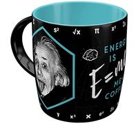 Nostalgic-Art Tazza da caffè retrò, Einstein - Energy=Me+Coffee - Idea regalo per studenti, in ceramica, divertente design vintage con detto, 330 ml, 43073