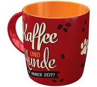 Nostalgic-Art Tazza da caffè retrò, PfotenSchild - Kaffee und Hunde - Idea Regalo per Proprietari di Cani, Design Vintage, 330 ml, in Ceramica