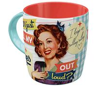 Nostalgic-Art Tazza da caffè retrò, Roll my eyes - Idea regalo per amanti della nostalgia, divertente design vintage con detto, 330 ml, in ceramica