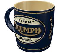 Nostalgic-Art Tazza da caffè retrò, Triumph - Legendary Motorcycles - Idea regalo per accessori per moto, in ceramica, Design vintage, 330 ml