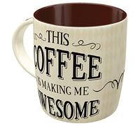 Nostalgic-Art Tazza retrò Word Up - Awesome Coffee - Idea Regalo per Amanti del caffè, Ceramica, Design Vintage, 1 unità (Confezione da 1)