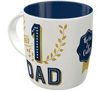 Nostalgic-Art Tazza da caffè retrò, Word Up - Number 1 Dad - Idea regalo per papà, Design vintage, 330 ml, in ceramica