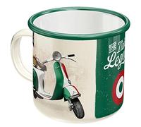 Nostalgic-Art Tazza smaltata retrò, Vespa - Italian Legend - Idea regalo per amanti degli scooter, Coppa da campeggio, Design vintage, 360 ml