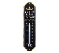Nostalgic-Art Termometro analogico, VIP Lounge - Idea regalo per persone speciali, in metallo, Design vintage come decorazione, 7 x 28 cm
