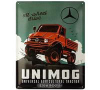 Nostalgic-Art Unimog - Targa in latta retrò, 30 x 40 cm, idea regalo per i fan degli accessori auto, design vintage per decorazione