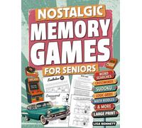 Nostalgic Memory Games for Seniors: 123 Large Print Cognitive Puzzles | Retro Activity Book to Spark Joy, Conversation, and Brain Health