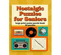 Nostalgic Puzzles for Seniors Large print Senior Puzzle book 50 puzzles