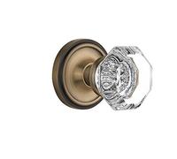 Nostalgic Warehouse BN40-CLAWAL-AB - Rosetta Classic con Waldorf Knob Privacy, in ottone anticato