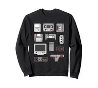 Nostalgico 80s 90s Videoconsole di gioco Retro Gamer Felpa