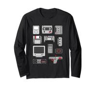 Nostalgico 80s 90s Videoconsole di gioco Retro Gamer Maglia a Manica