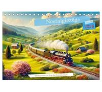 Nostalgiezüge (Tischkalender 2026 DIN A5 quer), CALVENDO Monatskalender: Einsteigen und entschleunigen, unsere Züge verbinden authentisches ... für alle, die das Rattern der Räder lieben.