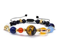Nostalgish Solar System Bracelet [Better Quality, Lower Price] - Universe Galaxy The Eight Planets Guardian Star Natural Stone Beads Bracelet Strand Stretch Bangle Gifts Unisex