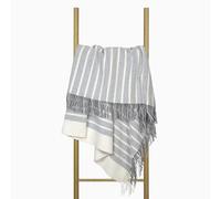 Nostra Andora Merino Wool & Cashmere Blanket - Plaid Morbido, Traspirante e Leggero Elegante per Divano, Letto e Uso Esterno, Design Termoregolante con Frange - Prodotto in Europa