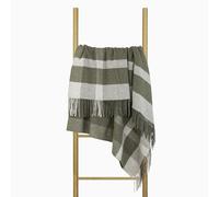 Nostra Andora Merino Wool & Cashmere Blanket - Plaid Morbido, Traspirante e Leggero Elegante per Divano, Letto e Uso Esterno, Design Termoregolante con Frange - Prodotto in Europa