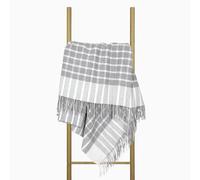 Nostra Andora Merino Wool & Cashmere Blanket - Plaid Morbido, Traspirante e Leggero Elegante per Divano, Letto e Uso Esterno, Design Termoregolante con Frange - Prodotto in Europa