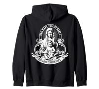 Nostra Beata Madre Rosario Cattolico Ave Maria Piena di Grazia Felpa con Cappuccio