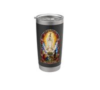 Nostra Signora Apparizione Mariana Mosaico Cattolico Arte devozionale Bicchiere termico in acciaio inox doppia parete