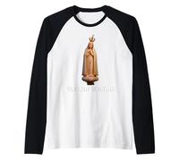 Nostra Signora di Fatima Mariano Cattolica Maglia con Maniche Raglan