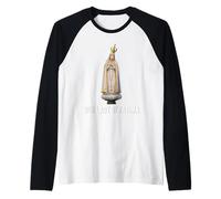 Nostra Signora di Fatima Mariano Cattolica Maglia con Maniche Raglan