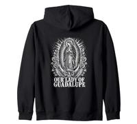 Nostra Signora di Guadalupe Cattolica Devozione Felpa con Cappuccio
