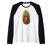 Nostra Signora di Guadalupe Mariana Cattolica Maglia con Maniche Raglan