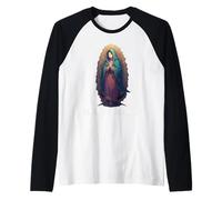 Nostra Signora di Guadalupe Mariana Cattolica Maglia con Maniche Raglan
