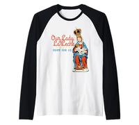 Nostra Signora di La Leche Prega per Noi Regali Cattolici Nuova Mamma Maglia con Maniche Raglan